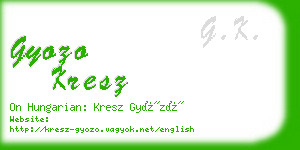 gyozo kresz business card